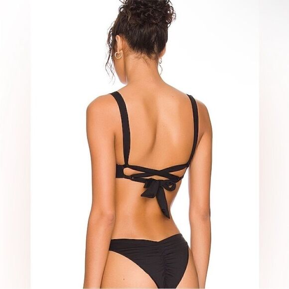 L*Space NWT Camellia Top Bikini Swim Black Size XS - Picture 3 of 10